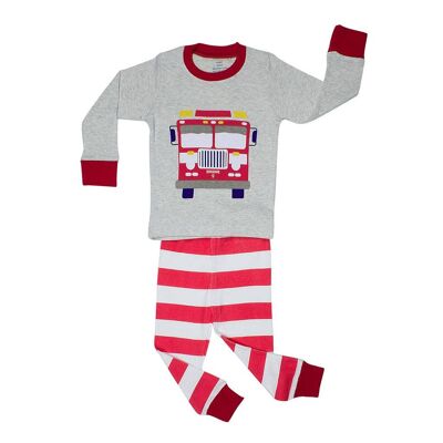 Fire Truck Boy's  2 Piece Pyjamas Set Cotton