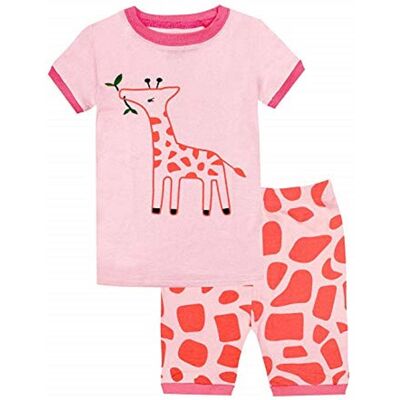Giraffe Girls Shorts 2 Piece Pyjamas Set Cotton