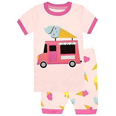 Ice Cream Girls Shorts 2 Piece Pyjamas Set Cotton