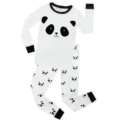 Panda Bear Girls 2 Piece Pyjamas Set Cotton