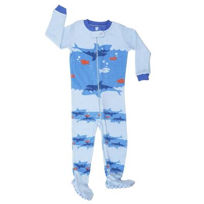 Shark Boys Footed Onesies Cotton Pyjama