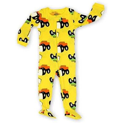 Tractor Boys Footed Onesies Cotton Pyjama