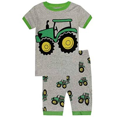 Tractor Boys Shorts 2 Piece Pyjamas Set Cotton