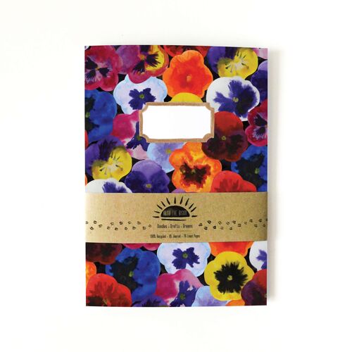 Viola Pansy Print Lined Journal