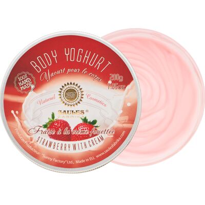 Saules Fabrika Joghurt für den Körper Erdbeere mit Sahne