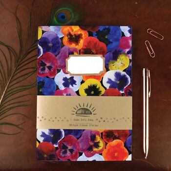 Carnet A5 Viola Pansy Print 5