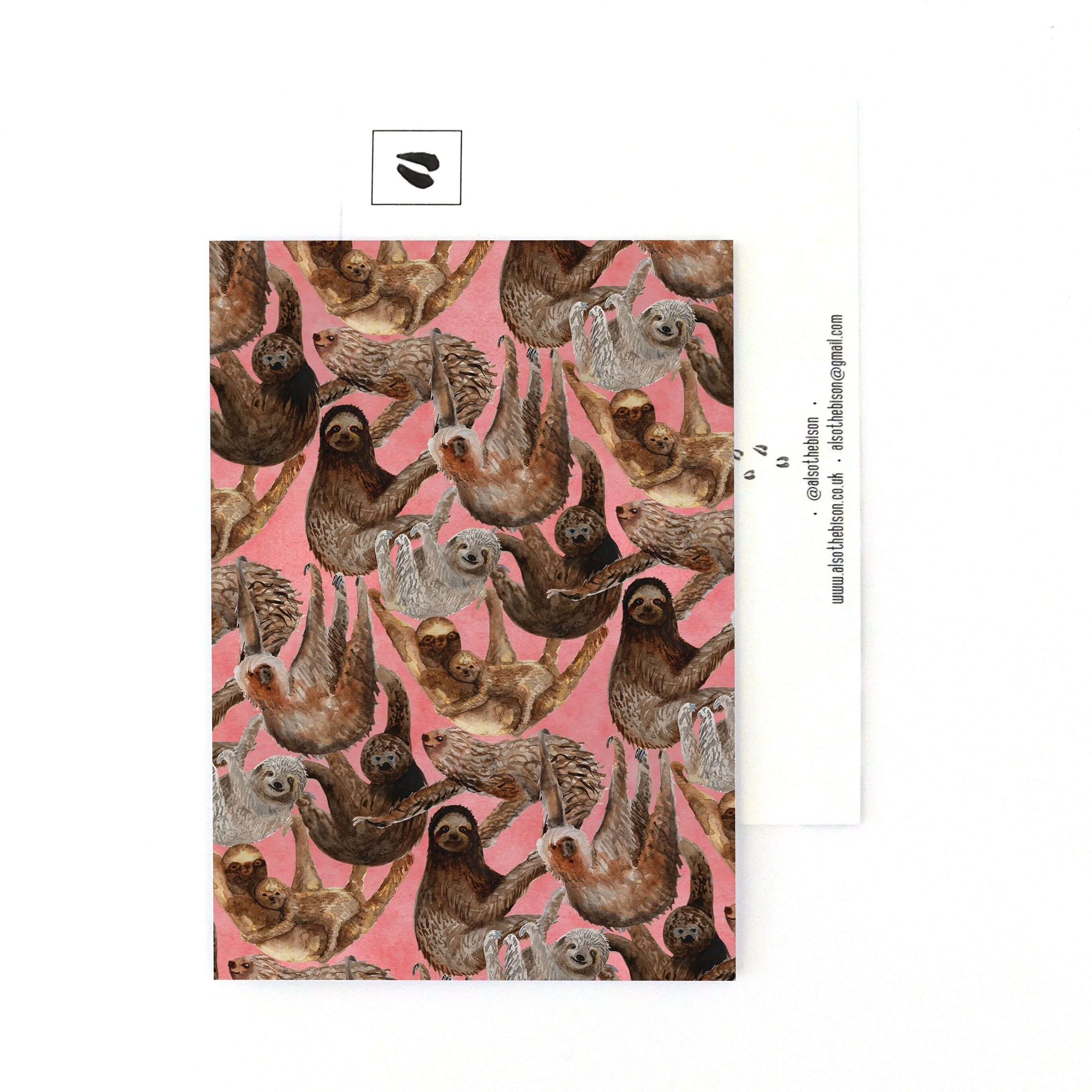 Sleuth der Faultier-Postkarte