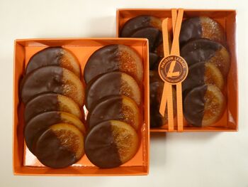 Coffret Tranches d'Oranges confites et chocolat 150g 1