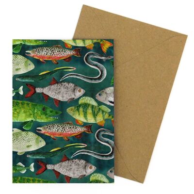 Cartolina d'auguri di pesce d'acqua dolce Flumens