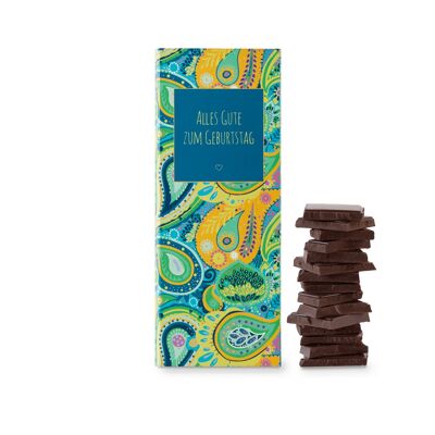 "Alles Gute zum Geburtstag" CHOCQLATE Bio Schokolade 50% Kakao