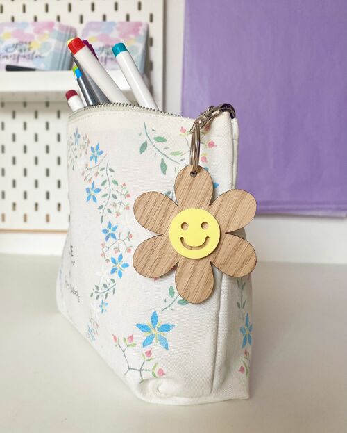 Happy Daisy Key Ring - Pastel yellow