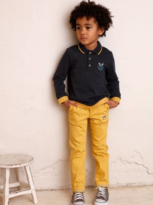 Pantalon jaune grandes poches