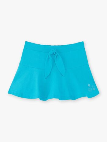 Jupe-short patineuse bleue enfant fille 2