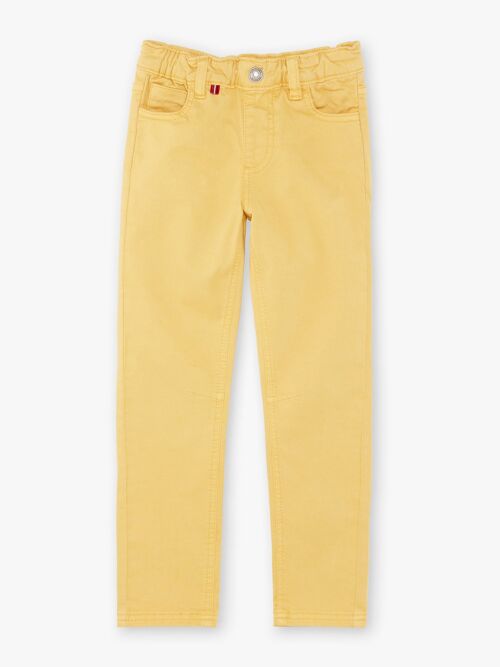 Pantalon jaune 5 poches enfant garçon