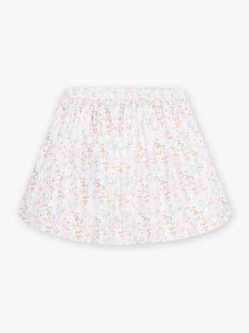 Jupe rose satin imprimé fleuri enfant fille 2