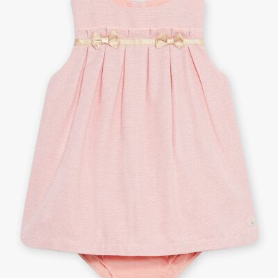 Robe en maille jacquard et bloomer bébé fille  6M