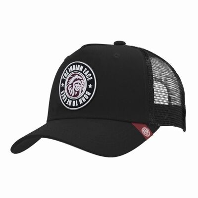 8433856070484 - Trucker Cap Born to be Free Black The Indian Face for men and women