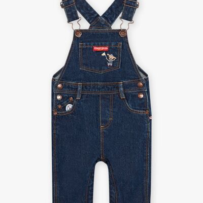 Salopette en denim à coutures contrastées bébé garçon 24M