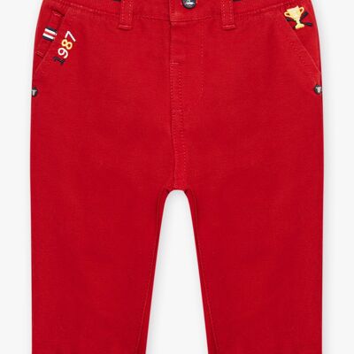 Pantalon rouge à taille élastiquée bébé garçon  6M