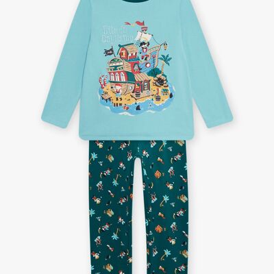 Ensemble pyjama bleu motif pirate enfant garçon