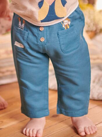 Pantalon bleu canard à motifs fantaisie bébé garçon  6M 2