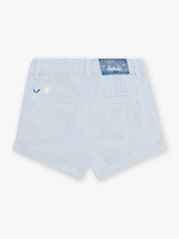 Short chambray clair bébé garçon 3