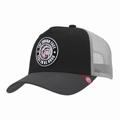 8433856070514 - Trucker Cap Born to be Free Black The Indian Face for men and women