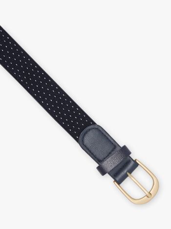 Ceinture élastique bleu marine à pois enfant garçon TU 3