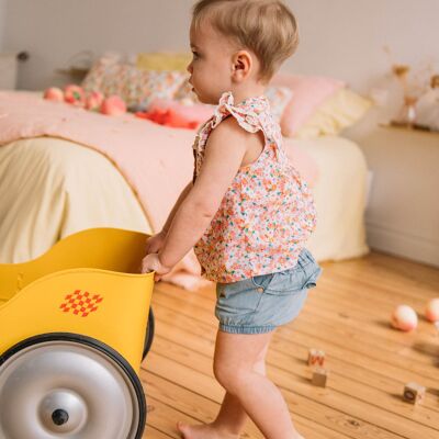 Short en denim bleu bébé fille