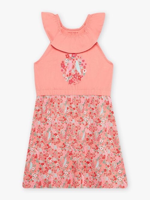 Chemise de nuit pêche imprimé fleuri fantaisie enfant fille  5+