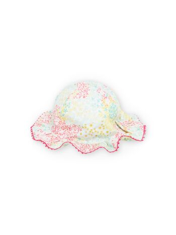 Chapeau fantaisie à imprimé fleuri ficelle bébé fille 3