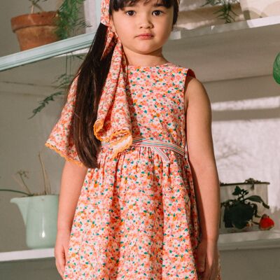 Robe réversible imprimé fleuri enfant fille  5+