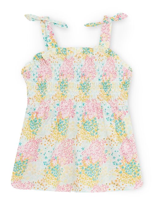 Débardeur multicolore à smocks enfant fille  8+