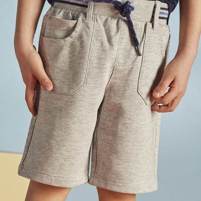 Bermuda gris chiné enfant garçon  8+