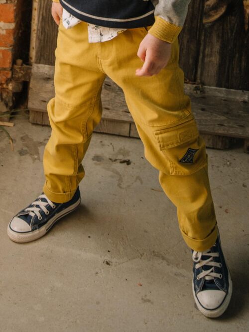 Pantalon cargo jaune  8+