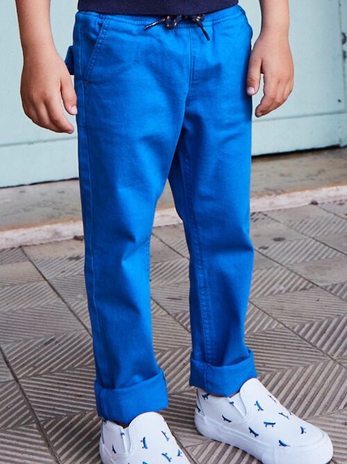 Pantalon bleu élastique  5+