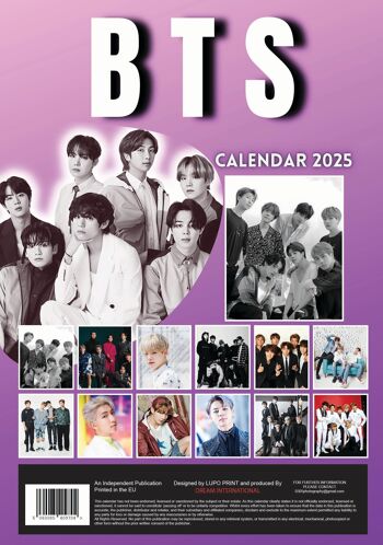 Calendrier 2025 BTS format A3 3