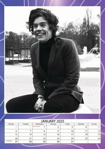 Calendrier 2025 Harry styles A3 2