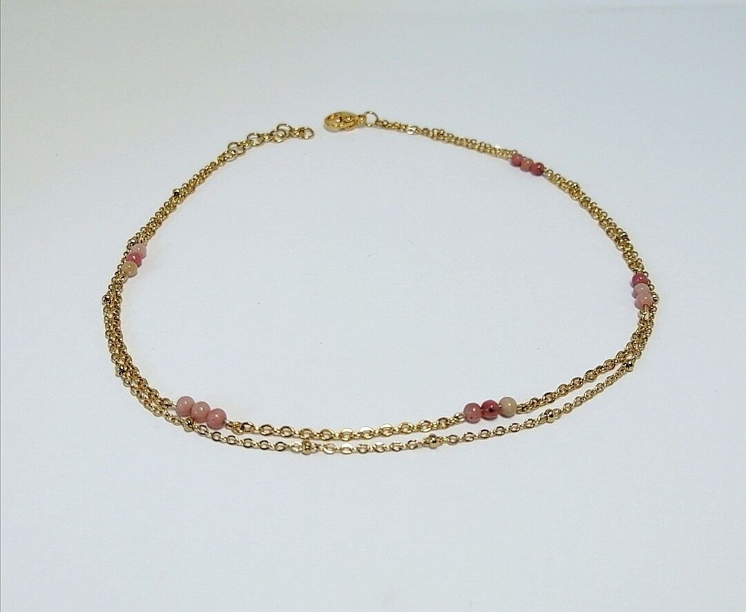 Cavigliera doppia Lena Jasper rosa