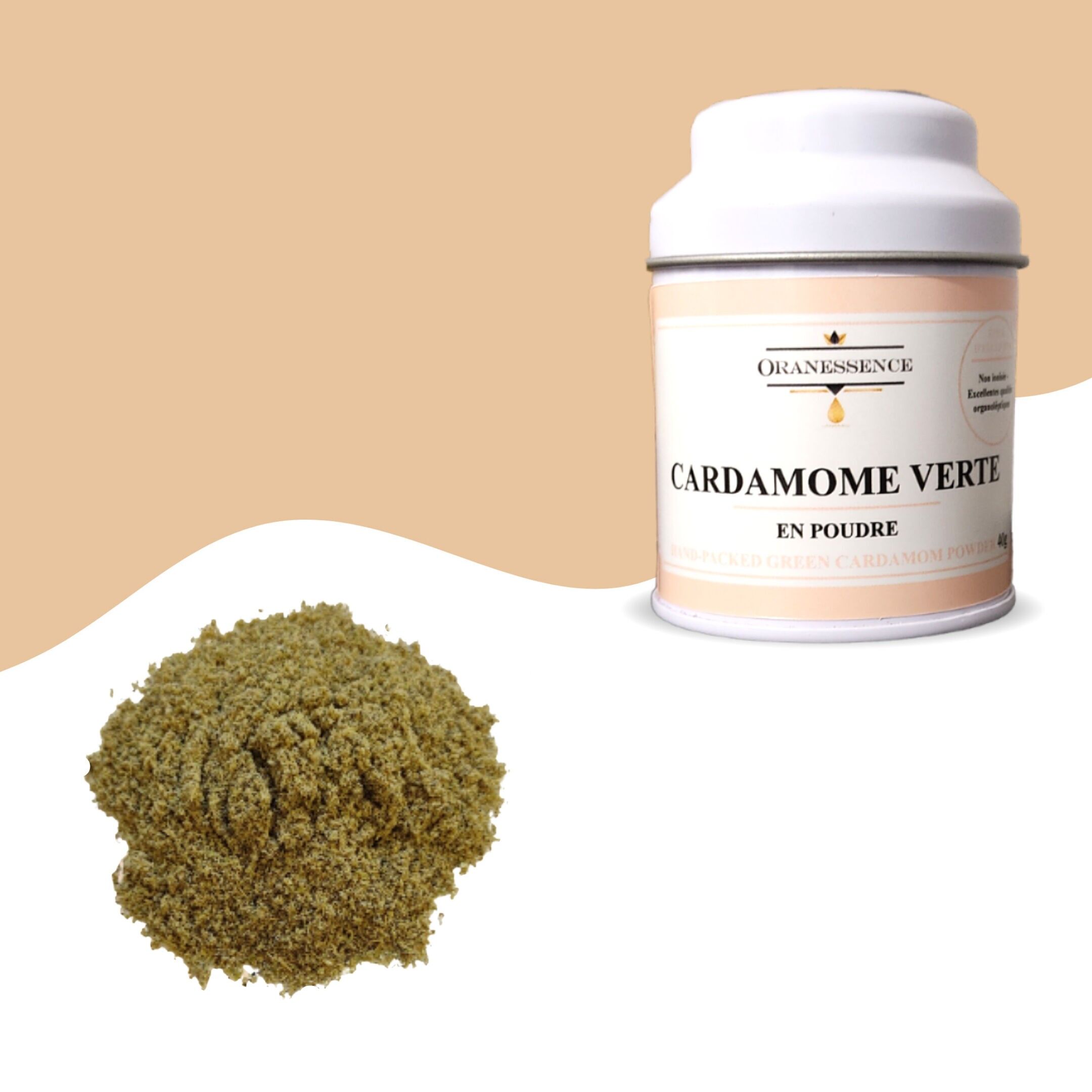 Polvere di cardamomo verde