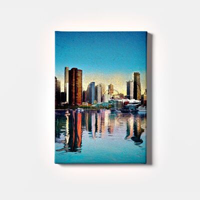 Chicago-Skyline-Kunst-Leinwand