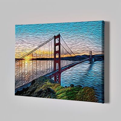 Stampa su tela del Golden Gate Bridge di San Francisco