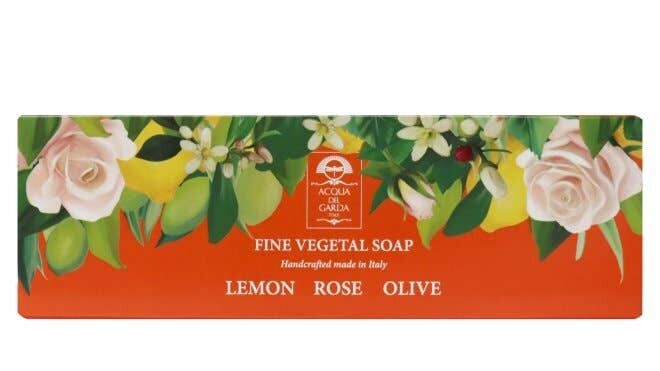 LIMONE - ROSA - ULIVO VEGETABLE SOAPS KIT 100 GR EACH