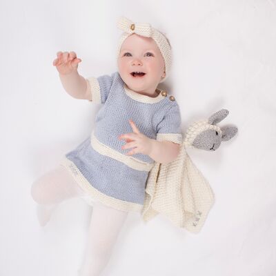 Tunika-Kleid und Stirnband Baby-Strickpaket