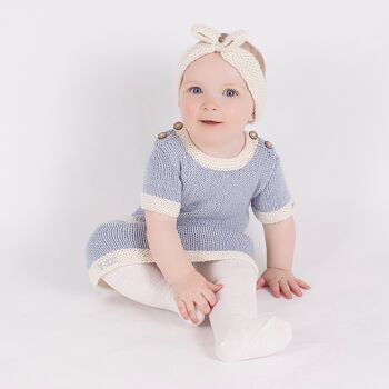 Kit tricot bébé robe tunique et bandeau 2