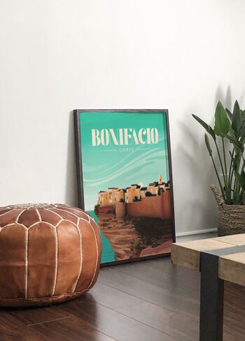 Affiche illustration de la ville de Bonifacio 4