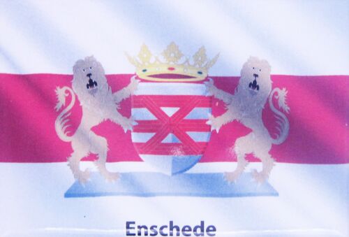 Fridge Magnet Flag with Coats of arms Enschede