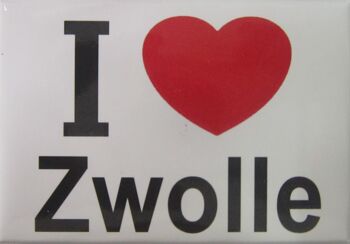 Aimant de réfrigérateur J'aime Zwolle 1