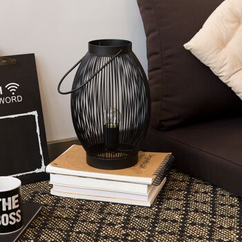 Shun Lampe de table en fer noir 18x28,5cm 7H SevenOn 7