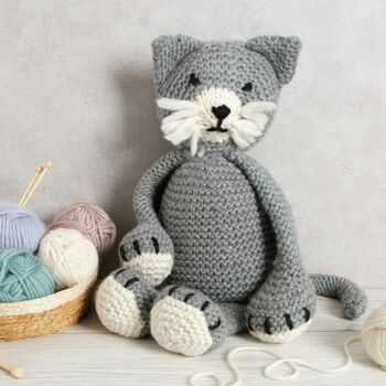 Kit de tricot géant Chloé le chat 1